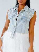 Gorgeousladie Studded Denim Vest