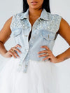 Gorgeousladie Studded Denim Vest