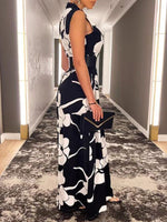 Gorgeousladie Floral Sleeveless Wide-Leg Jumpsuit