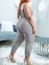 Gorgeousladie Solid Tank Top & Lace-Up Pants Set