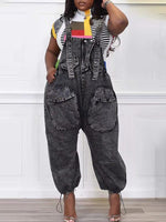 Gorgeousladie Wide-Leg Denim Overalls