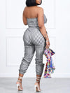 Gorgeousladie Stripe Strapless Jumpsuit
