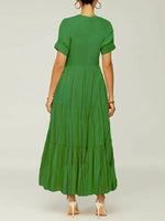 Gorgeousladie Solid Ruffle Dress