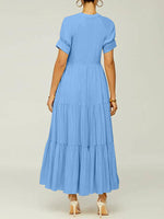 Gorgeousladie Solid Ruffle Dress
