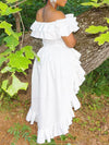 Gorgeousladie Off-Shoulder Ruffle Tunic Top
