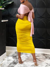 Gorgeousladie Two-Tone Tied-Back Dress