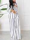 Gorgeousladie Stripe Shirt & Pants Set