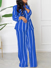 Gorgeousladie Stripe Shirt & Pants Set