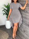 Gorgeousladie Fringe Combo Ruched Dress