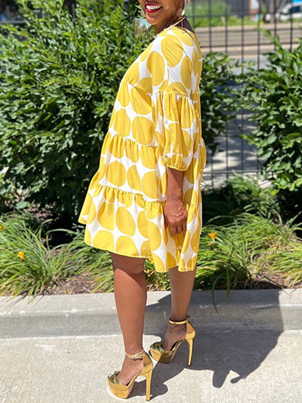 Gorgeousladie Dot Ruffle Dress
