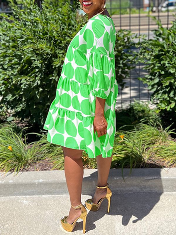 Gorgeousladie Dot Ruffle Dress