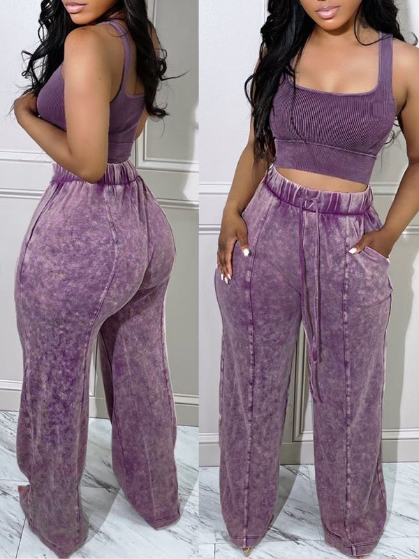 Drawstring Elastic-Waist Pants
