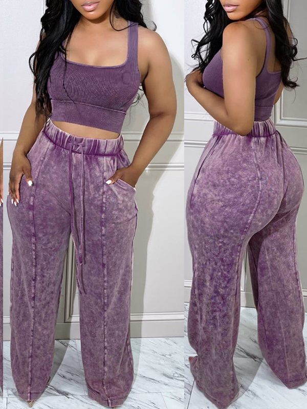 Drawstring Elastic-Waist Pants