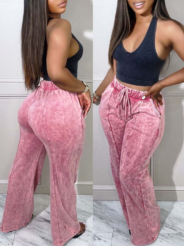 Drawstring Elastic-Waist Pants