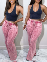 Drawstring Elastic-Waist Pants