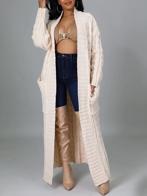 Open-Front Cardigan with Pockets