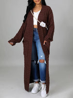 Gorgeousladie Open-Front Cardigan with Pockets
