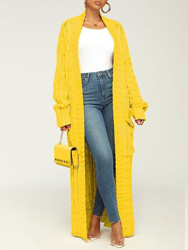 Open-Front Cardigan with Pockets