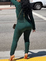 Gorgeousladie Solid Textured Jumpsuit