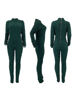 Gorgeousladie Solid Textured Jumpsuit