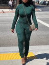 Gorgeousladie Solid Textured Jumpsuit