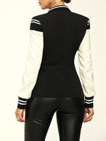 Gorgeousladie Faux Leather Combo Blazer