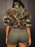 Gorgeousladie Camo Cropped Jacket