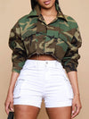Gorgeousladie Camo Cropped Jacket