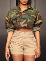 Gorgeousladie Camo Cropped Jacket