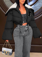 Gorgeousladie F-Embroidery Puffer Coat