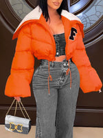 Gorgeousladie F-Embroidery Puffer Coat