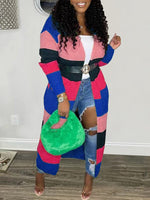 Gorgeousladie Colorblock Open-Front Cardigan