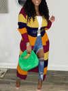 Gorgeousladie Colorblock Open-Front Cardigan