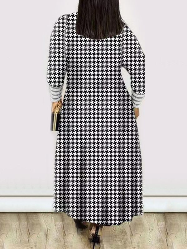 Gorgeousladie Printed Bishop-Sleeve Duster