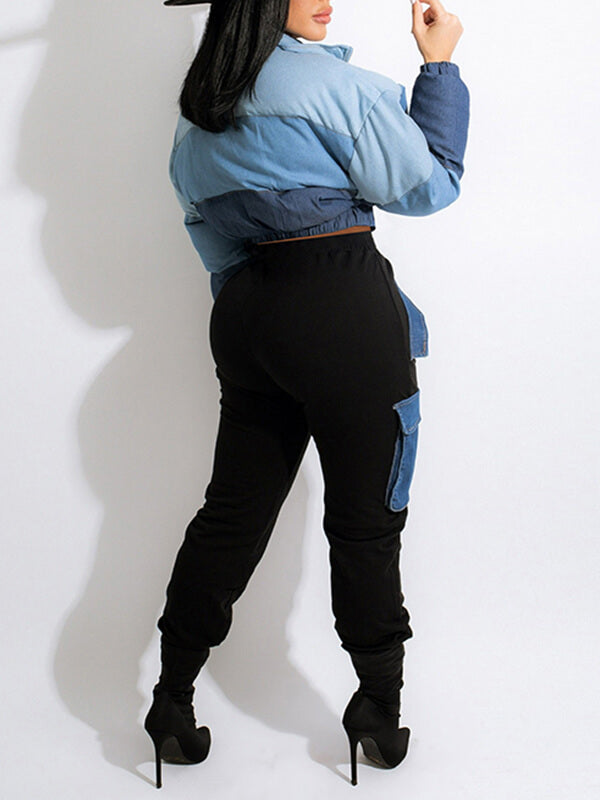 Gorgeousladie Colorblock Puffer Coat