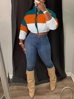 Gorgeousladie Colorblock Puffer Coat