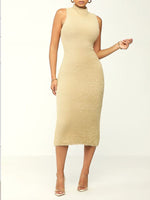 Gorgeousladie Fuzzy Cardigan & Dress Set