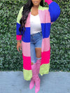 Gorgeousladie Colorblock Open-Front Cardigan