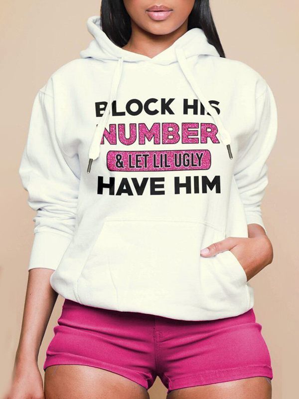 Gorgeousladie Logo-Print Pullover Hoodie