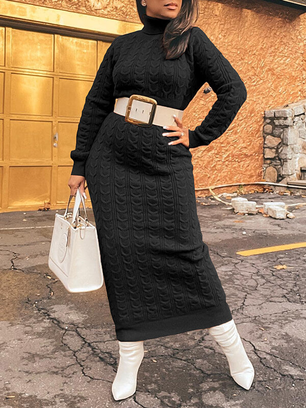Gorgeousladie Turtleneck Knit Dress