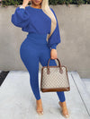 Gorgeousladie Knit Batwing-Sleeve Top & Pants Set
