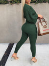 Gorgeousladie Knit Batwing-Sleeve Top & Pants Set