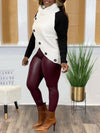 Gorgeousladie Two-Tone Button Sweater