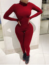 Gorgeousladie Zip-Front Ribbed Jumpsuit