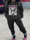 Gorgeousladie Graphic Sweatshirt & Pants Set