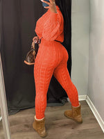 Gorgeousladie Knit Zip Hoodie & Pants Set