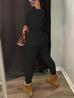 Gorgeousladie Knit Zip Hoodie & Pants Set