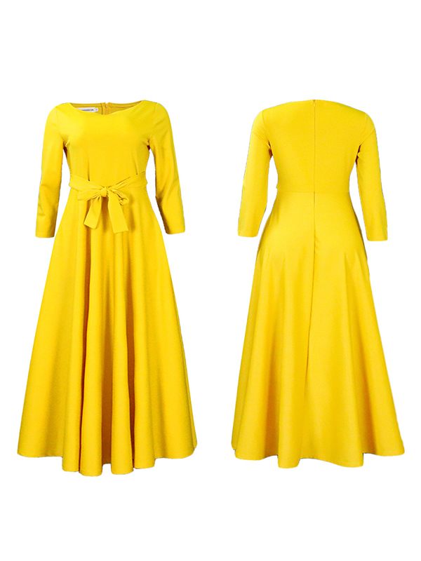 Gorgeousladie Solid Tied-Front Dress