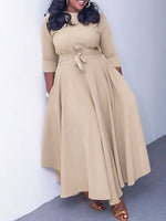 Gorgeousladie Solid Tied-Front Dress