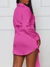 Gorgeousladie Tied-Front Shirt Dress